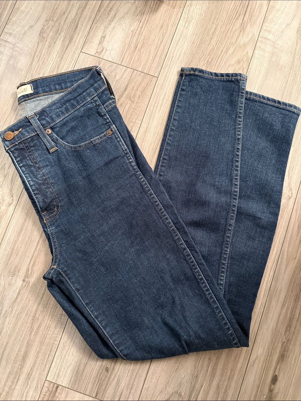 Madewell 10” high rise skinny jeans dark blue